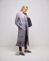 Ombre Grey Earth Brushed Mohair Coat