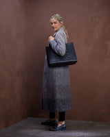 Ombre Grey Earth Brushed Mohair Coat