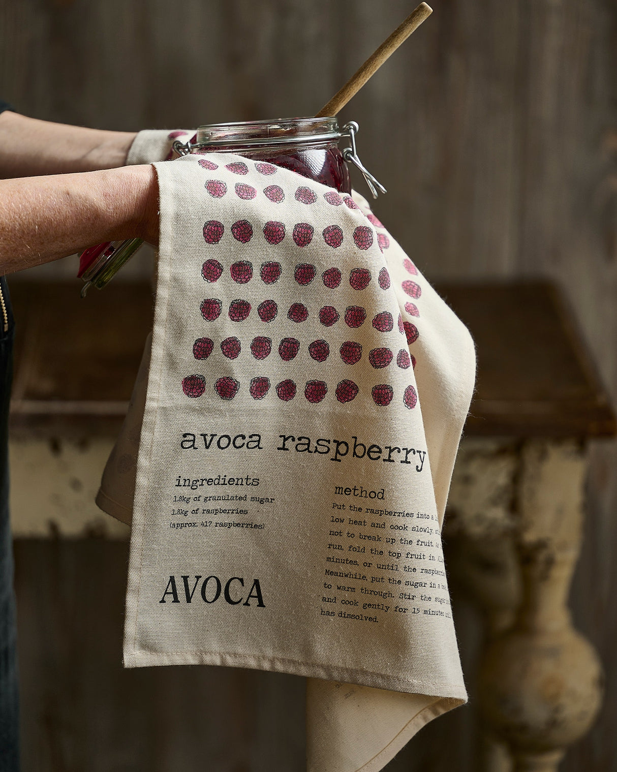 Avoca Raspberry Jam Tea Towel