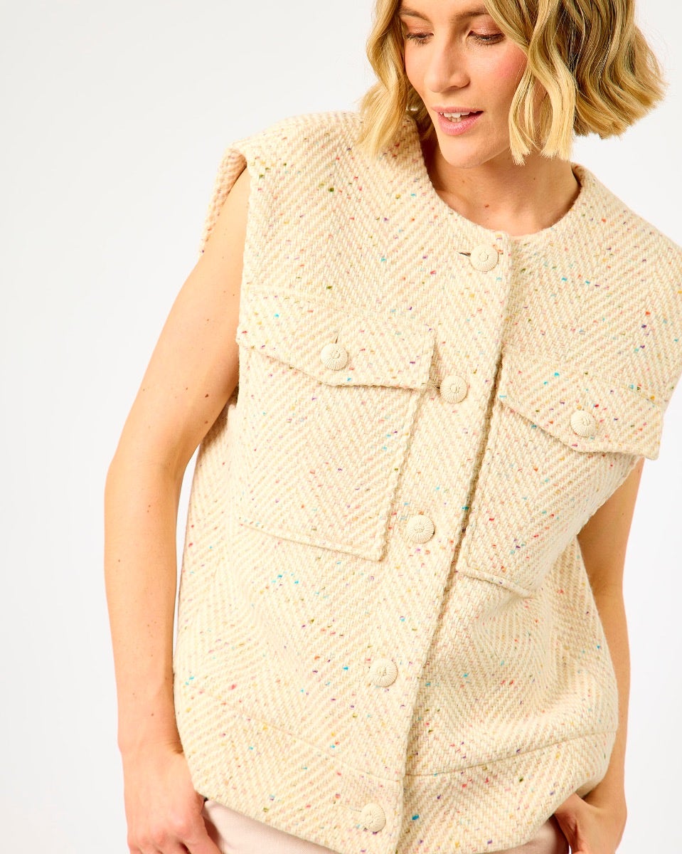 The Flock Bán Donegal Wool Sleeveless Jacket