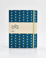 Teal Stripes & Stars A4 Linear Notebook