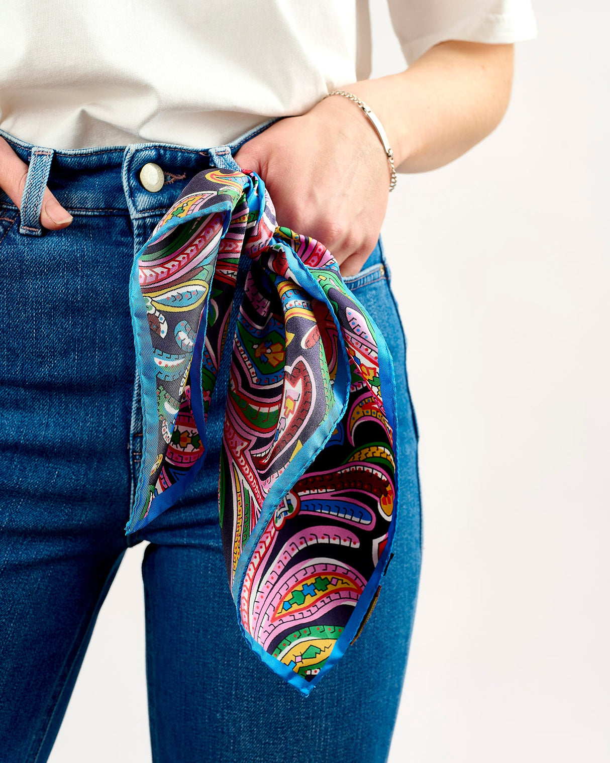 Hendrix Paisley 100% Silk Scarf