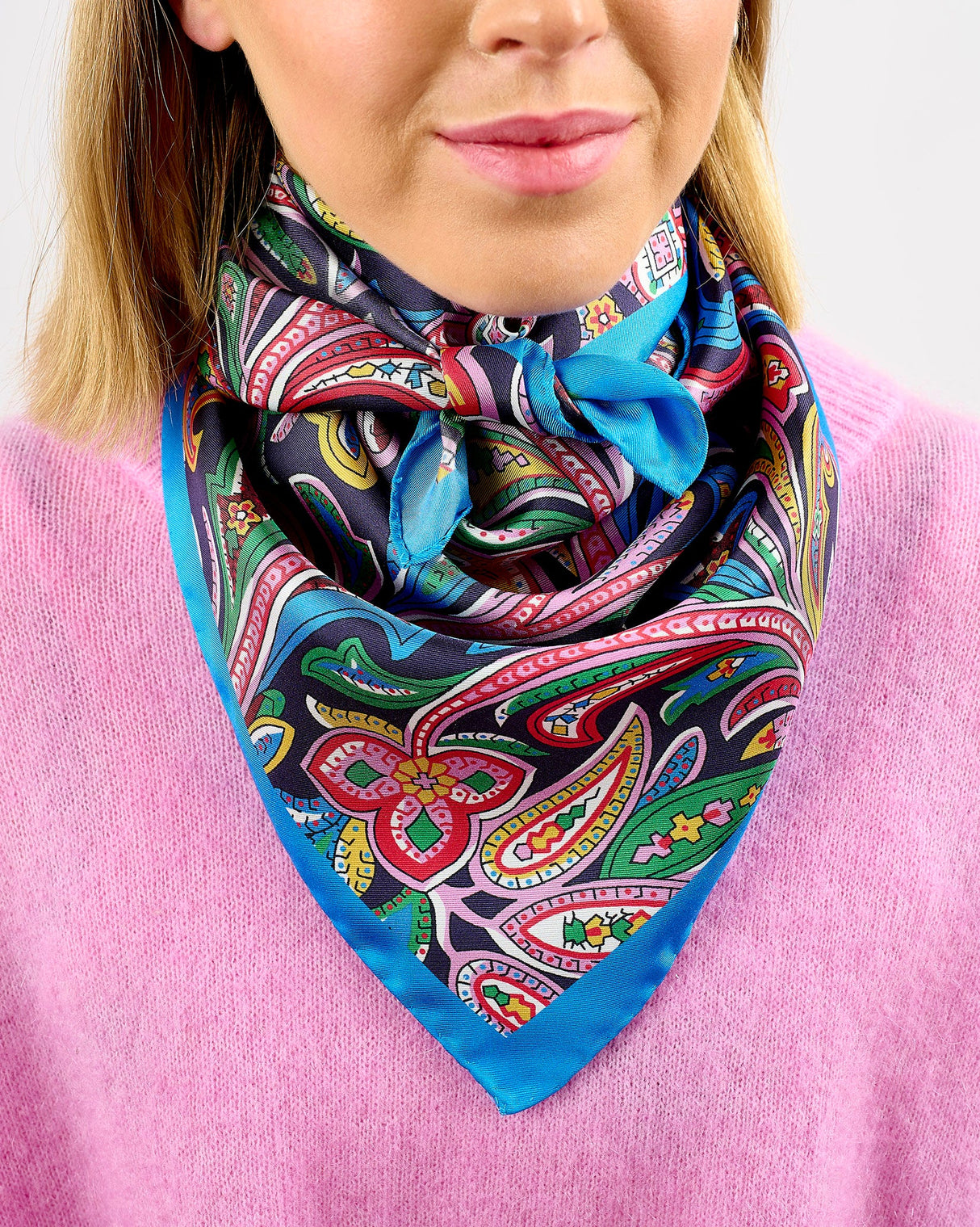 Hendrix Paisley 100% Silk Scarf