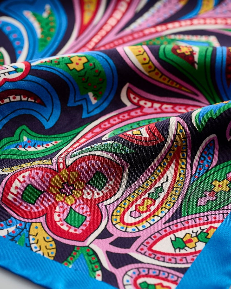 Hendrix Paisley 100% Silk Scarf