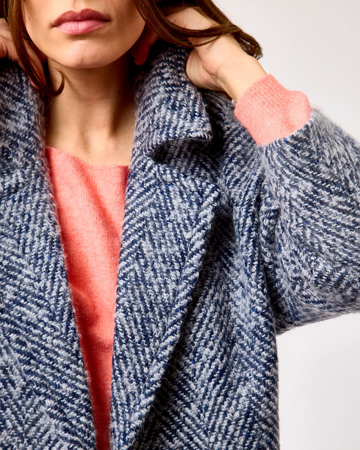 Oh My My Atlantic Donegal Wool & Mohair Coat
