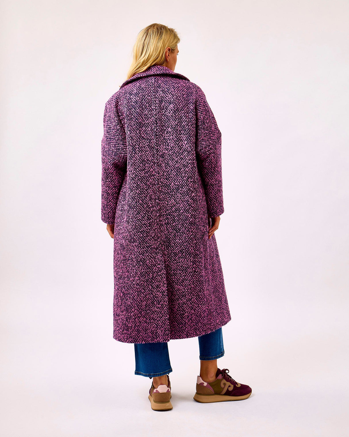 Oh My My Coastal Bloom Donegal Wool & Mohair Coat
