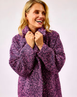 Oh My My Coastal Bloom Donegal Wool & Mohair Coat