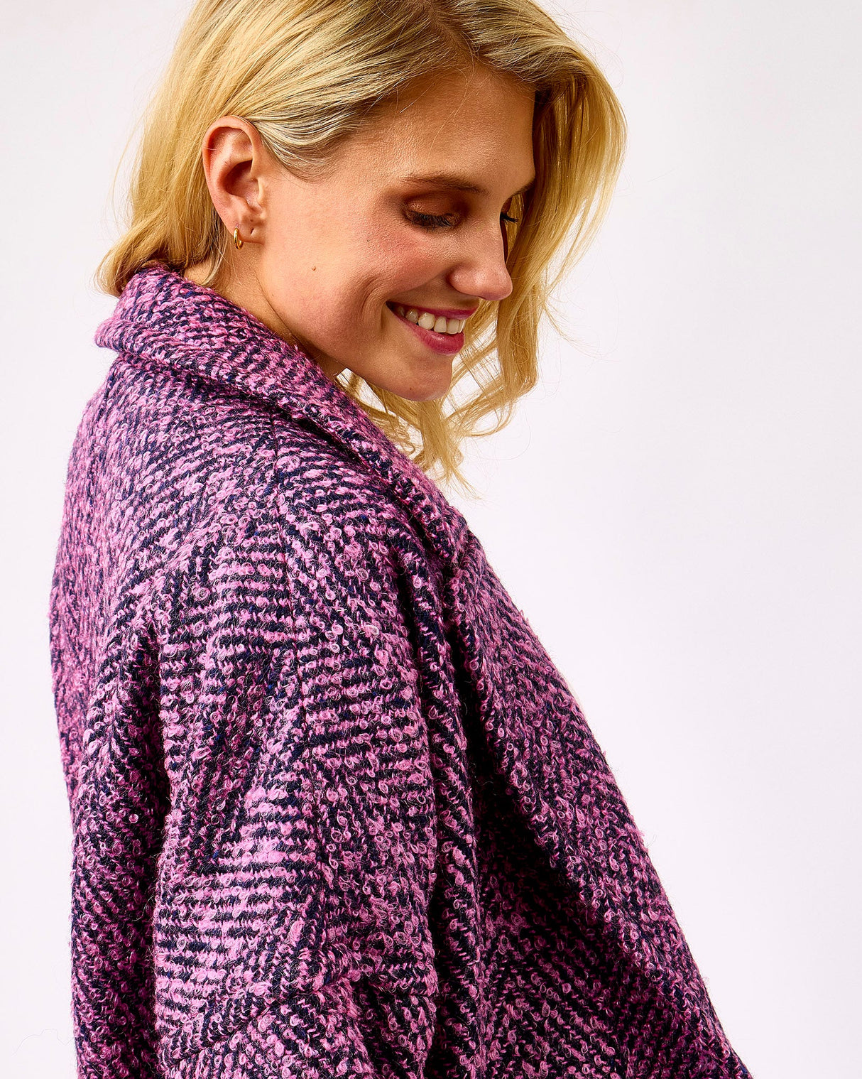 Oh My My Coastal Bloom Donegal Wool & Mohair Coat