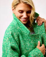 Oh My My Emerald Donegal Wool & Mohair Coat