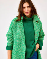 Oh My My Emerald Donegal Wool & Mohair Coat