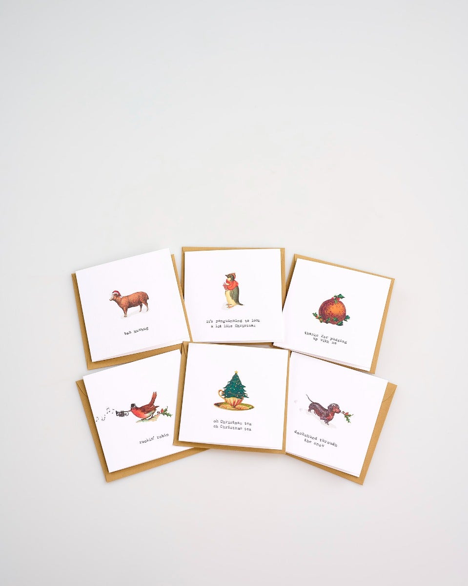Assorted Christmas Card Collection - Pack of 6