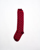 Burgundy-Red-Glitter-Bamboo-Knee-Socks