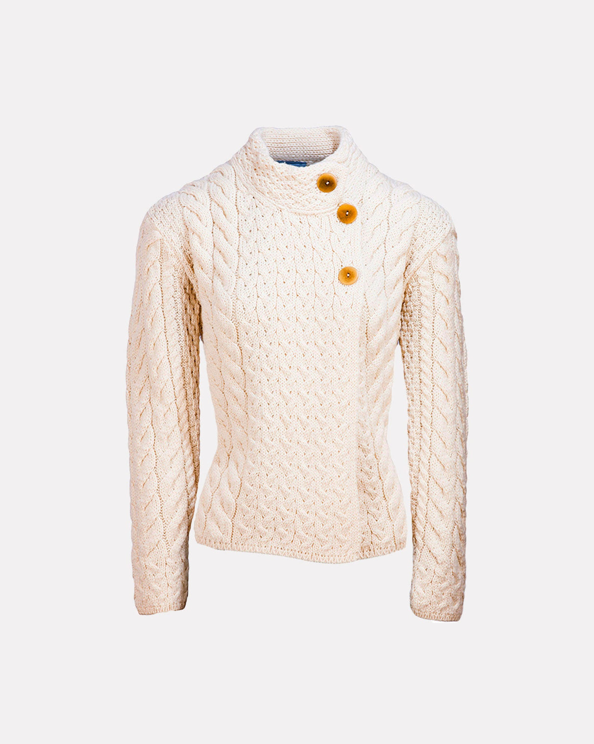 Cream-Aran-Merino-Wool-Asymmetric-Cardigan
