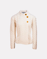 Cream-Aran-Merino-Wool-Asymmetric-Cardigan