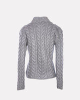 Grey-Aran-Merino-Wool-Asymmetric-Cardigan