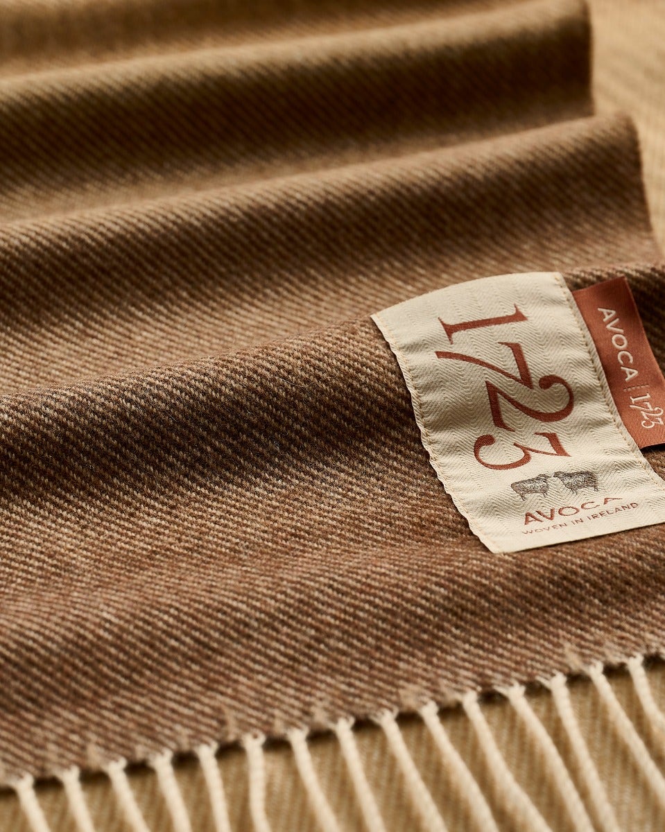 Ombre Camel Cashmere Blend Baby Blanket