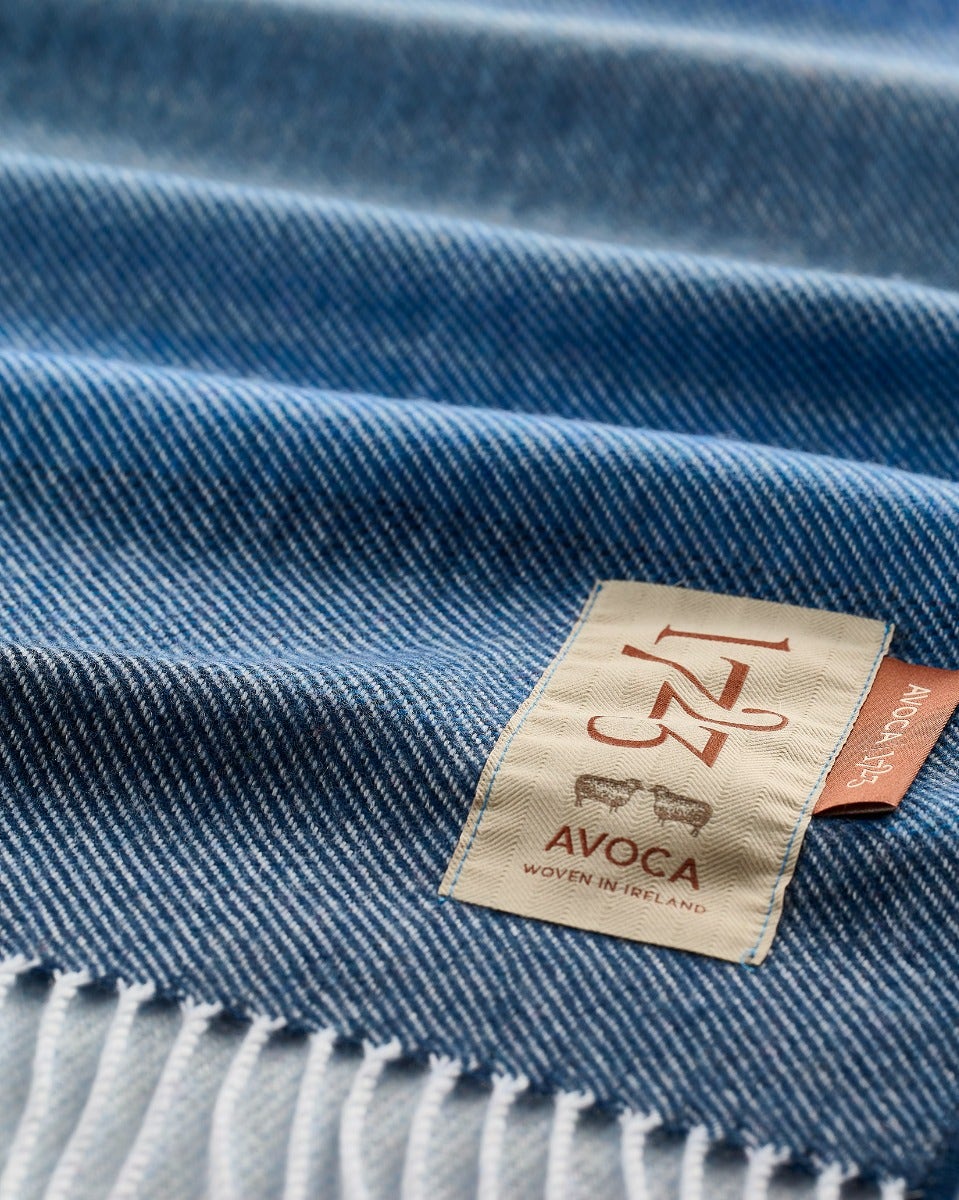Ombre Denim Cashmere Blend Baby Blanket