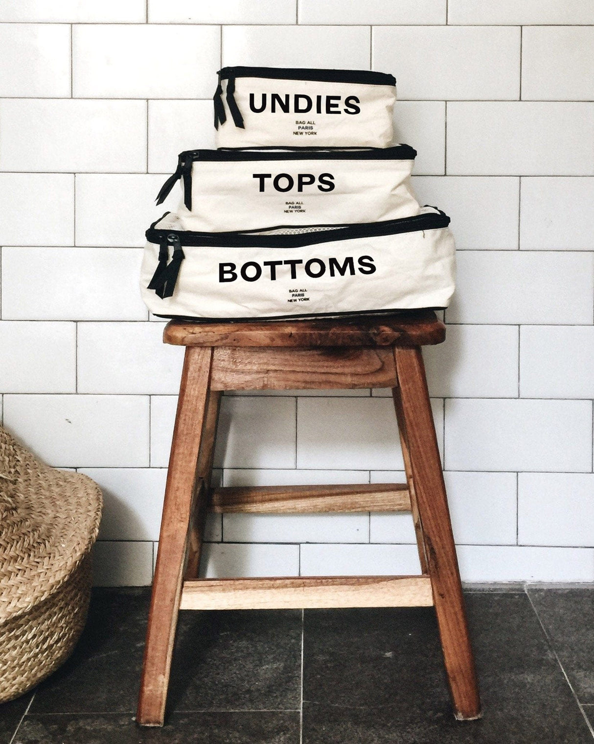 Cream Travel Cubes - Set of 3