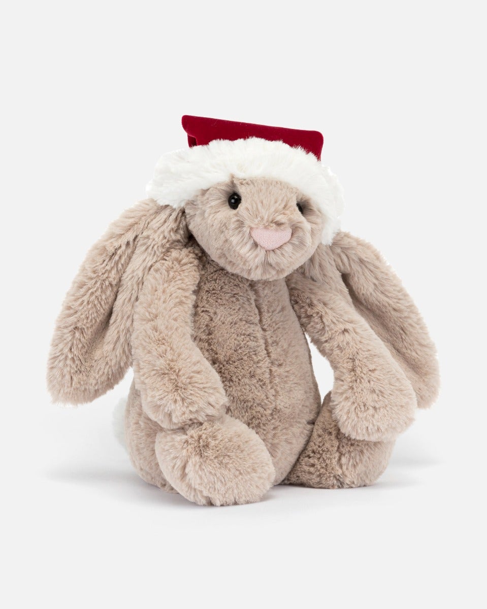 Beige Bashful Christmas Bunny