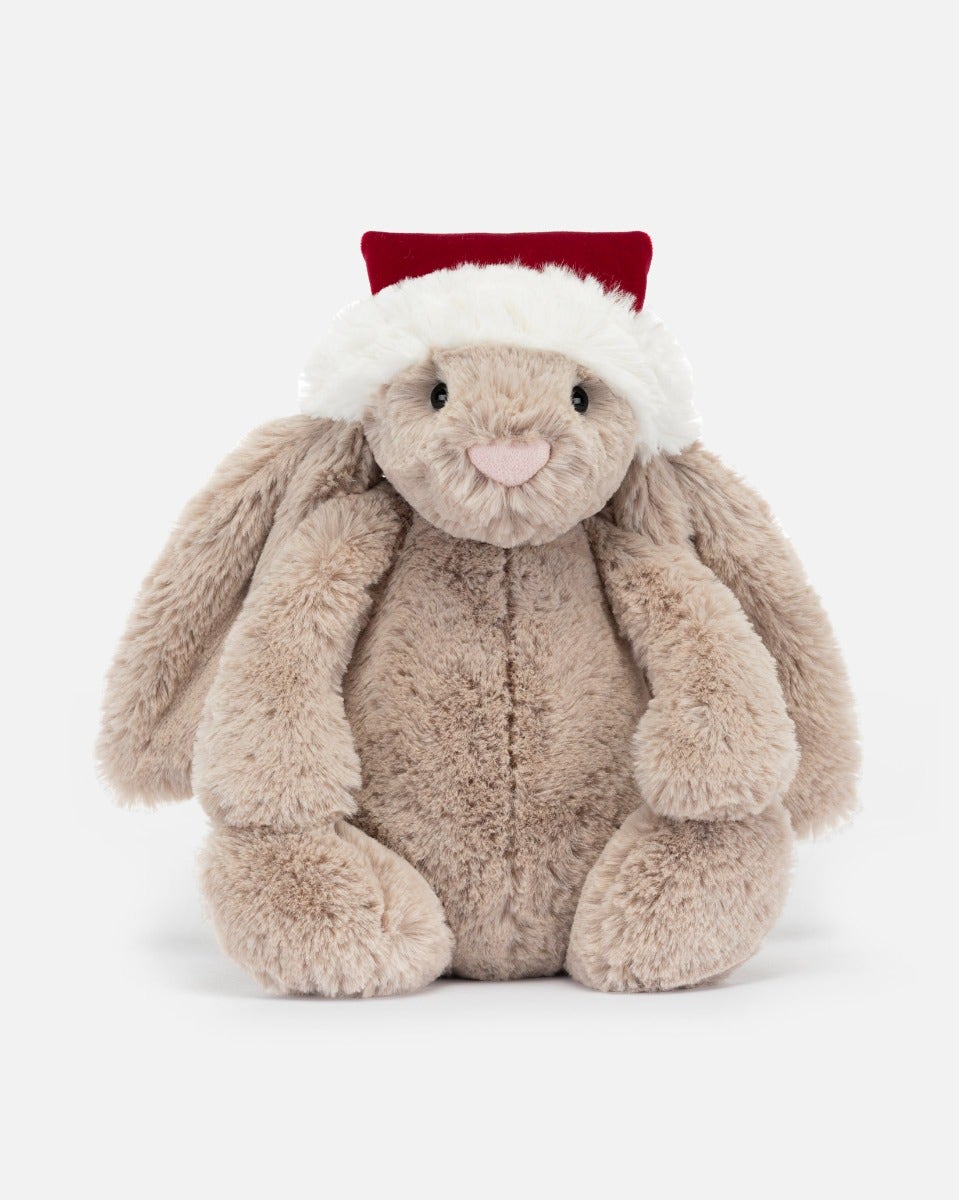 Beige Bashful Christmas Bunny