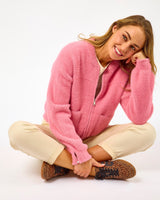 Confetti Pink Bento Zip Cardigan