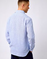 Blue & White Stripe Linen Paul Shirt