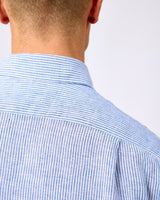 Blue & White Stripe Linen Paul Shirt