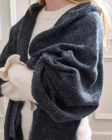 Black & Grey Cashmere Wool Sandymount Scarf