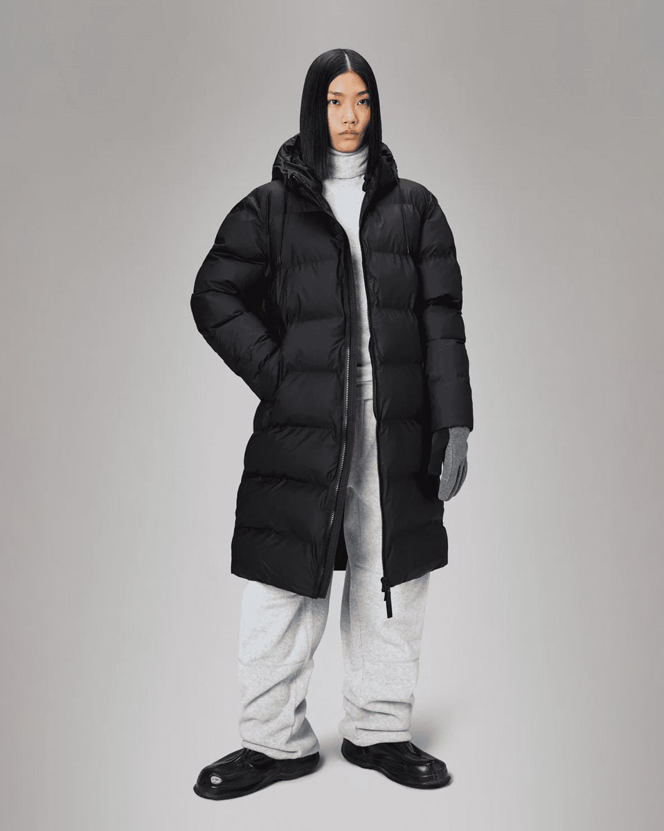 Black Alta Long Puffer Jacket