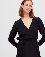 Black-Ludwika-Satin-Ankle-Dress