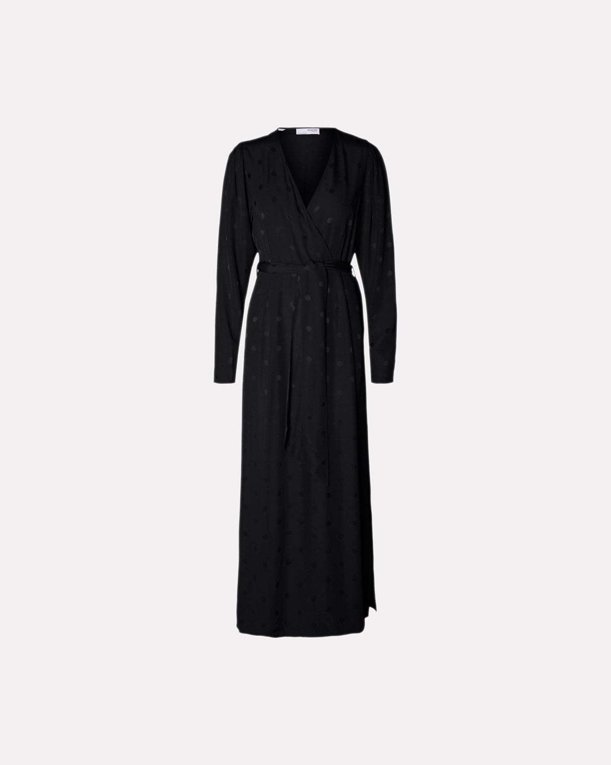 Black Ludwika Satin Ankle Dress