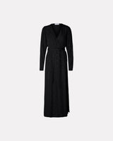 Black Ludwika Satin Ankle Dress