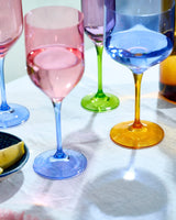 Blue & Orange Red Wine/Cocktail Glass