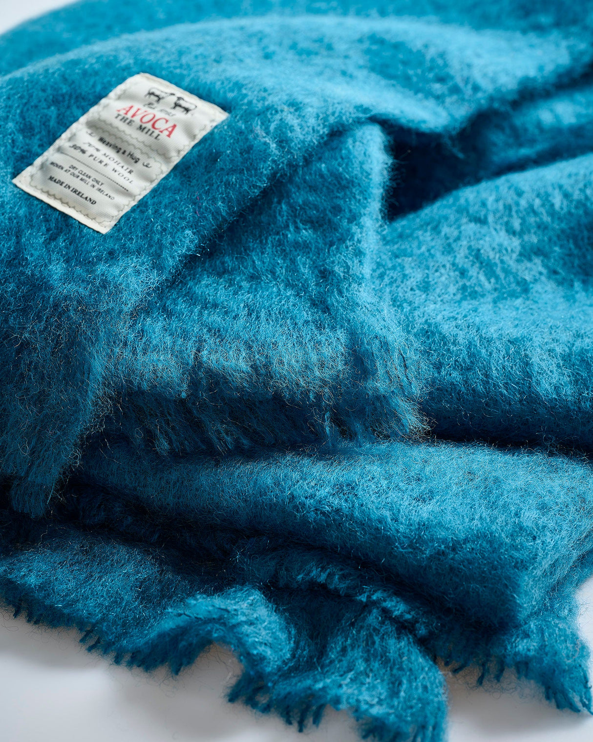 Blue Jade Mohair Throw