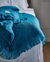 Blue Jade Mohair Throw