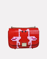 Flamingo-Red-Block-Flap-Bag