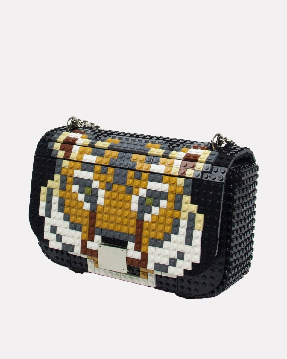 Tiger Black Block Flap Bag