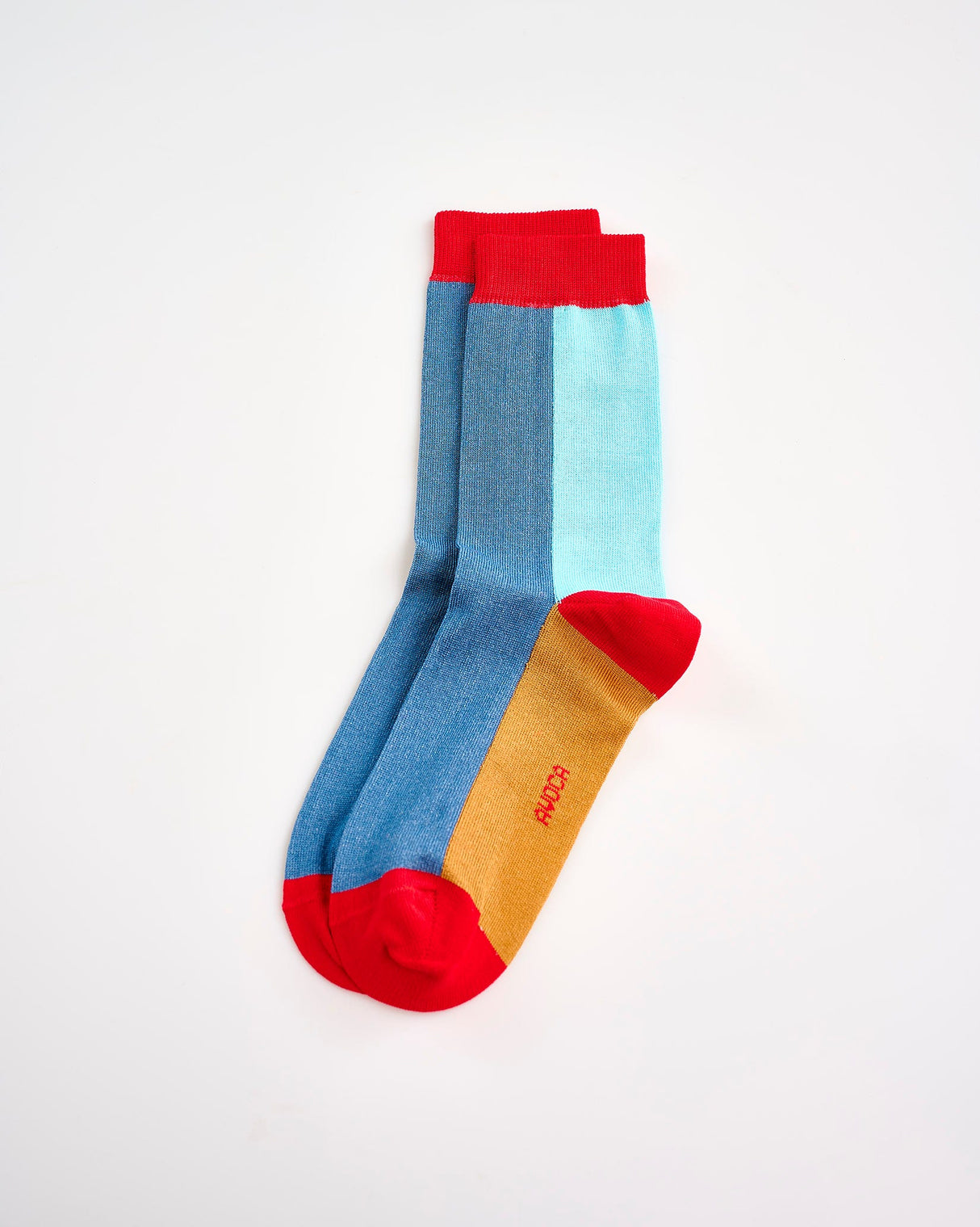 Dark-Light-Blue-Color-Blocks-Ankle-Socks