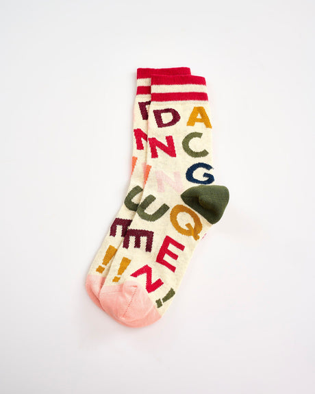 Beige-Dancing-Queen-Ankle-Socks