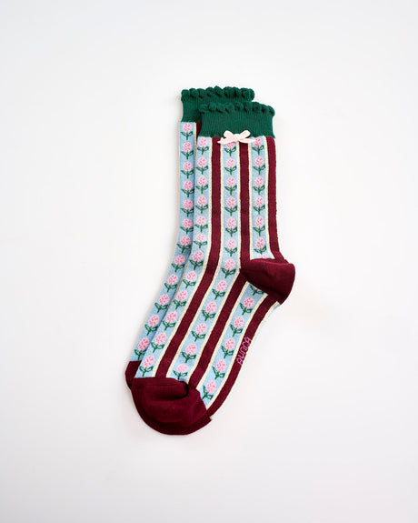 Rosy-Rows-Ankle-Socks