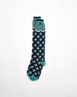 Blue-Flower-Wave-Knee-Socks