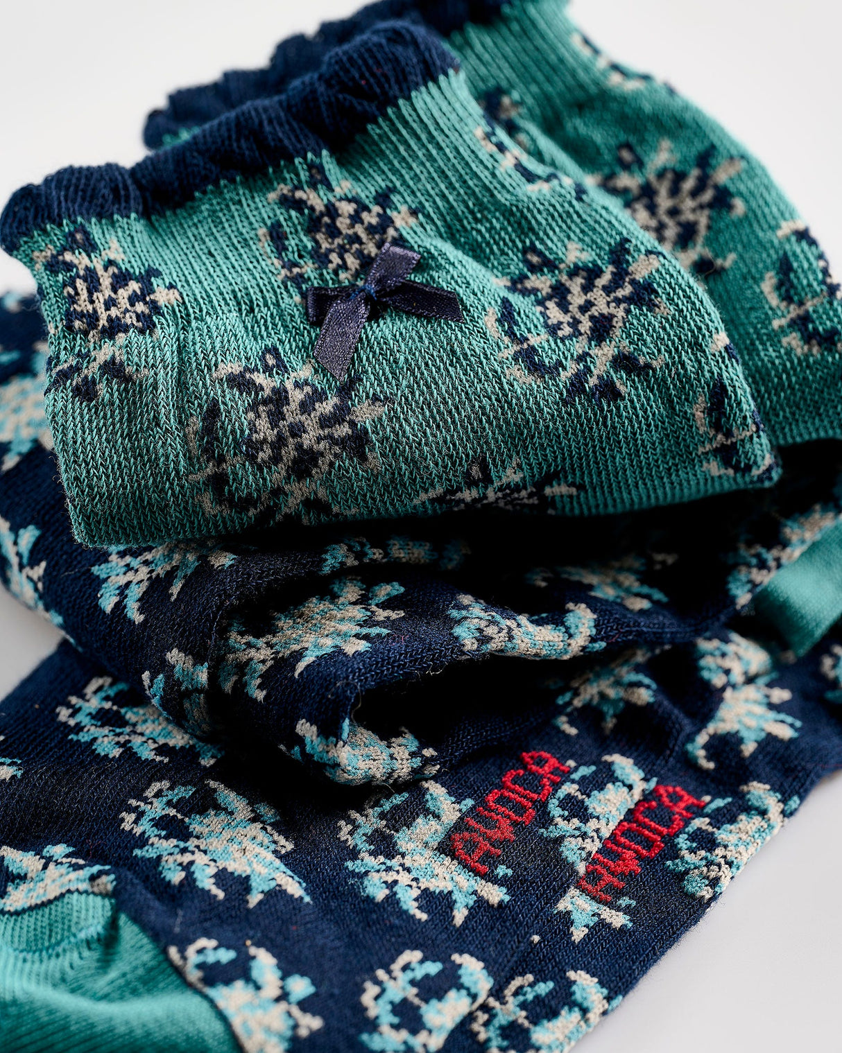 Blue-Flower-Wave-Knee-Socks