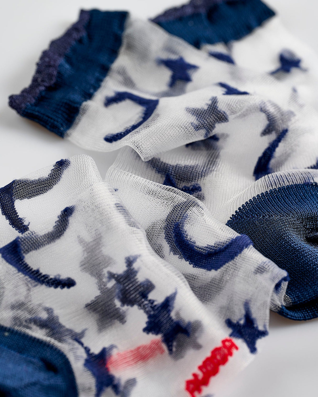 Navy-Moon-Stars-Sheer-Ankle-Socks