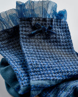Navy-Frill-Glitter-Ankle-Socks