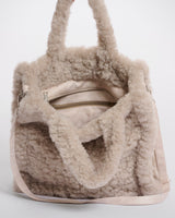 Beige Brax Faux Fur Bag