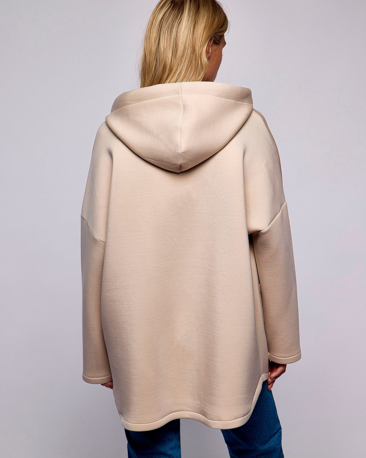 Fog Grey Bay Zip Hooded Sweatshirt