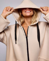Fog Grey Bay Zip Hooded Sweatshirt