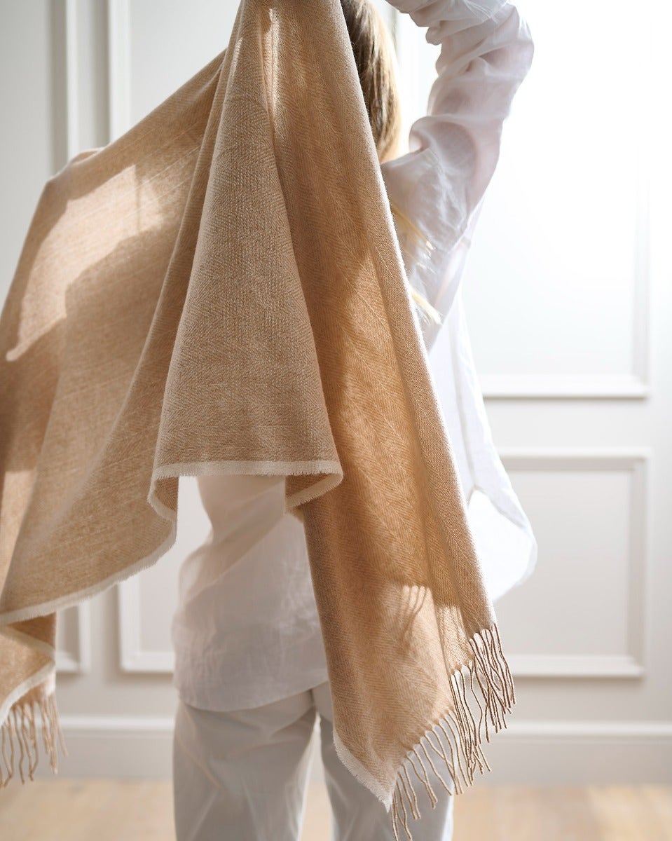 Camel Cashmere Wool Sandymount Scarf