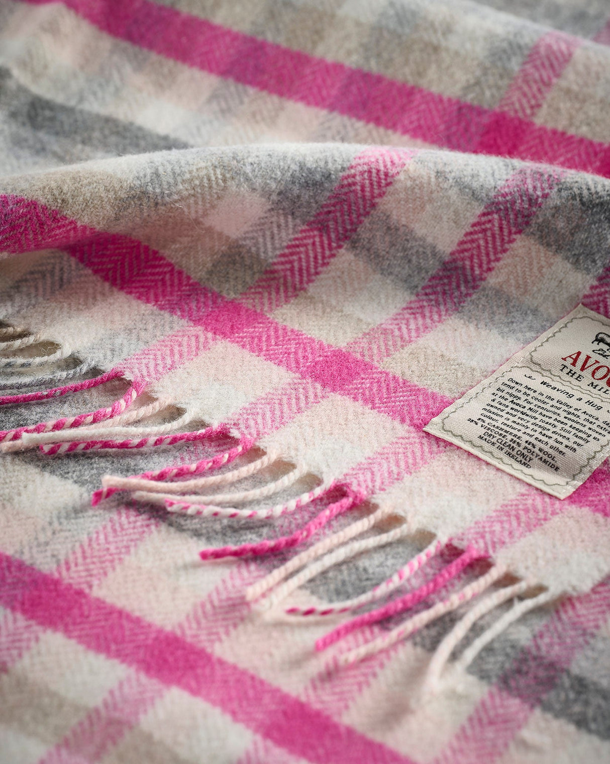 Candy Pink Cashmere Blend Baby Blanket