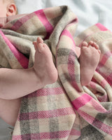 Candy Pink Cashmere Blend Baby Blanket